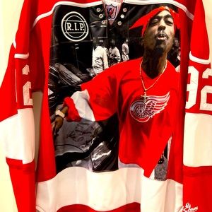 Detroit Red Wings 1995 “Post Game” Tupac tribute Hockey Jersey Deadstock